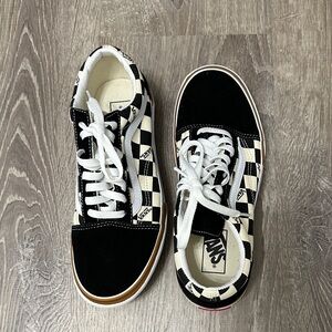Vans  Black and White Checkered Sneakers